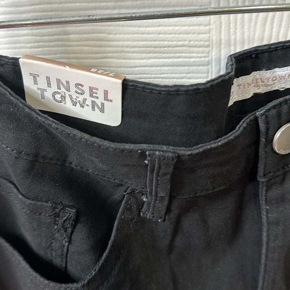 Tinseltown Juniors 7 black Jean Shorts - Picture 8 of 12